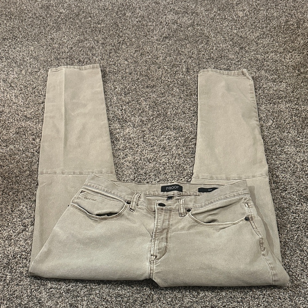Proof Rover Pants Men's Light Tan Slim Jeans 31X32